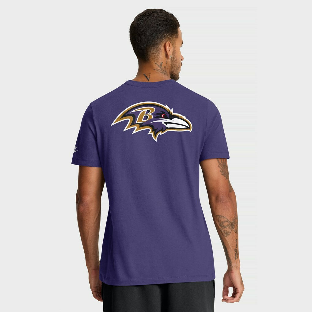 Baltimore Ravens Rewind Front and Back Hit Essential T-Shirt - Purple - Nike
