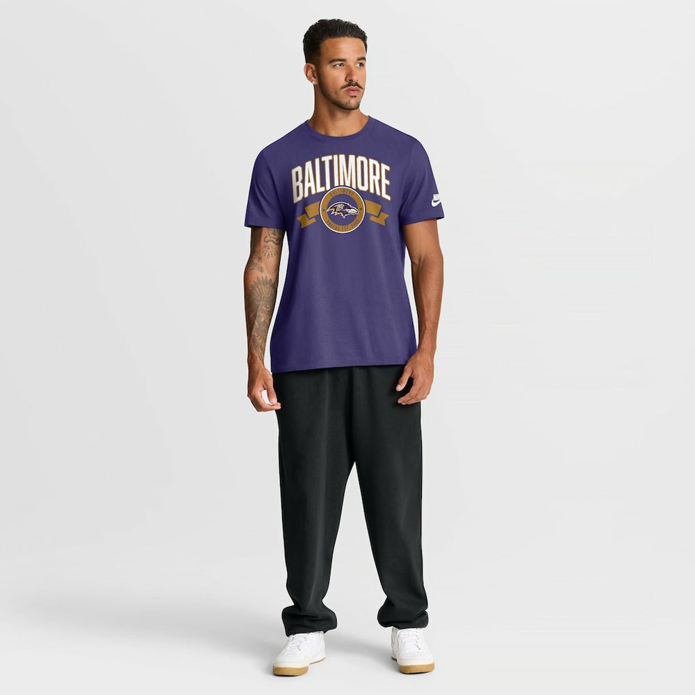 Baltimore Ravens Rewind Front and Back Hit Essential T-Shirt - Purple - Nike