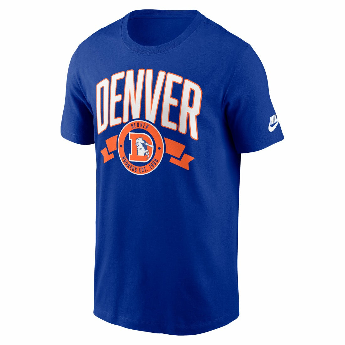 Denver Broncos Rewind Front and Back Hit Essential T-Shirt - Royal - Nike