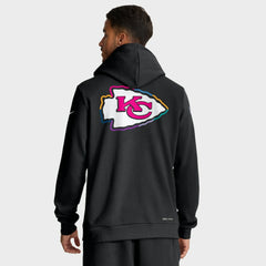 Kansas City Chiefs Tall 2025 NFL Crucial Catch Sideline Standard Issue Dri-FIT Hoodie - Black - Nike