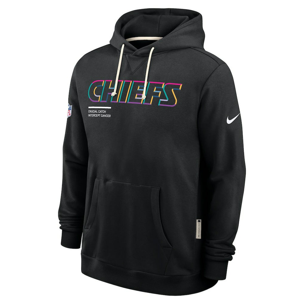Kansas City Chiefs Tall 2025 NFL Crucial Catch Sideline Standard Issue Dri-FIT Hoodie - Black - Nike