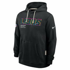 Detroit Lions Tall 2025 NFL Crucial Catch Sideline Standard Issue Dri-FIT Hoodie - Black - Nike