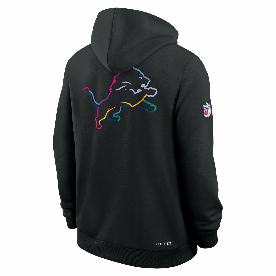 Detroit Lions Tall 2025 NFL Crucial Catch Sideline Standard Issue Dri-FIT Hoodie - Black - Nike