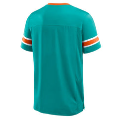 Miami Dolphins Hometown Premium Hashmark V-Neck T-Shirt - Aqua - Fanatics
