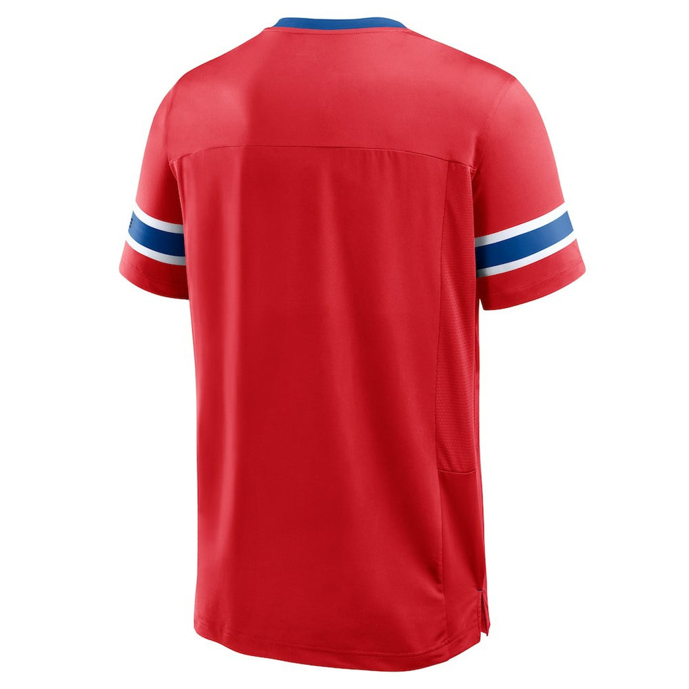 New England Patriots Hometown Premium Hashmark V-Neck T-Shirt - Red - Fanatics