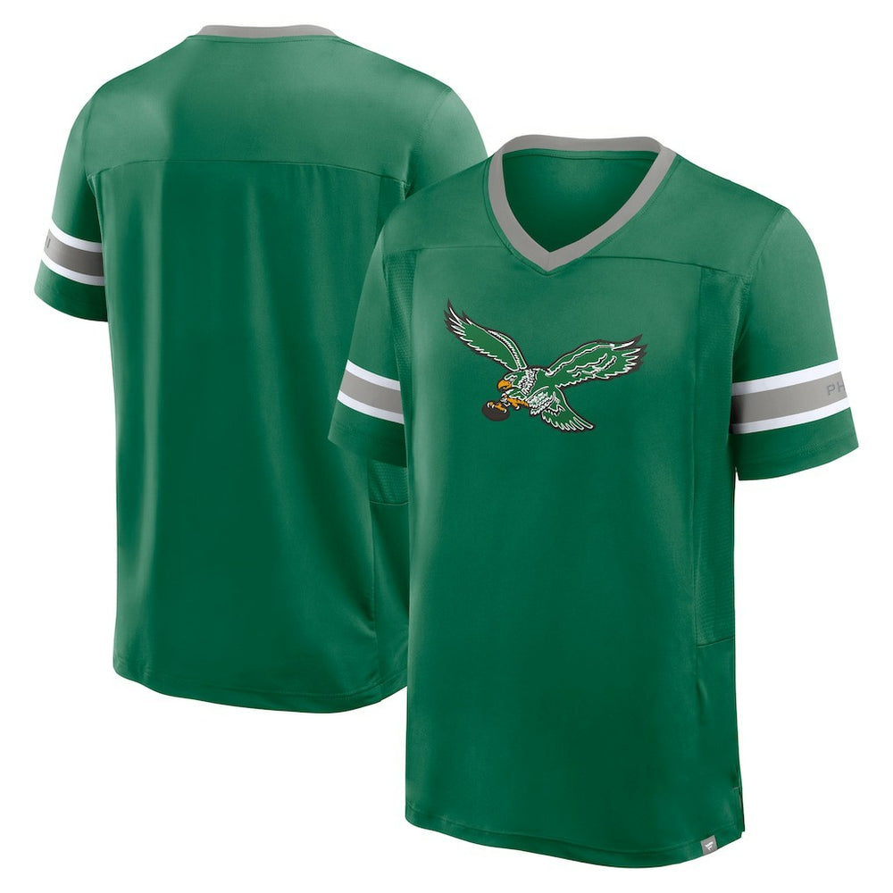 Philadelphia Eagles Hometown Premium Hashmark V-Neck T-Shirt - Kelly Green - Fanatics