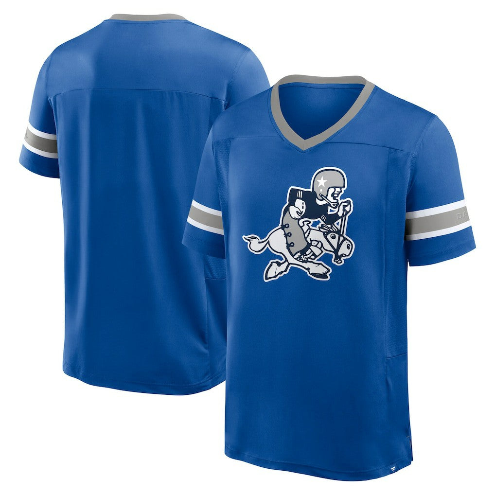 Dallas Cowboys Hometown Premium Hashmark V-Neck T-Shirt - Royal - Fanatics