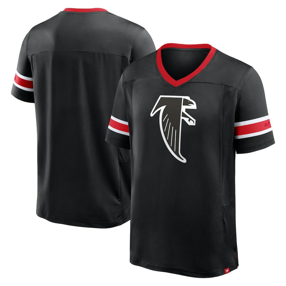 Atlanta Falcons Hometown Premium Hashmark V-Neck T-Shirt - Black - Fanatics