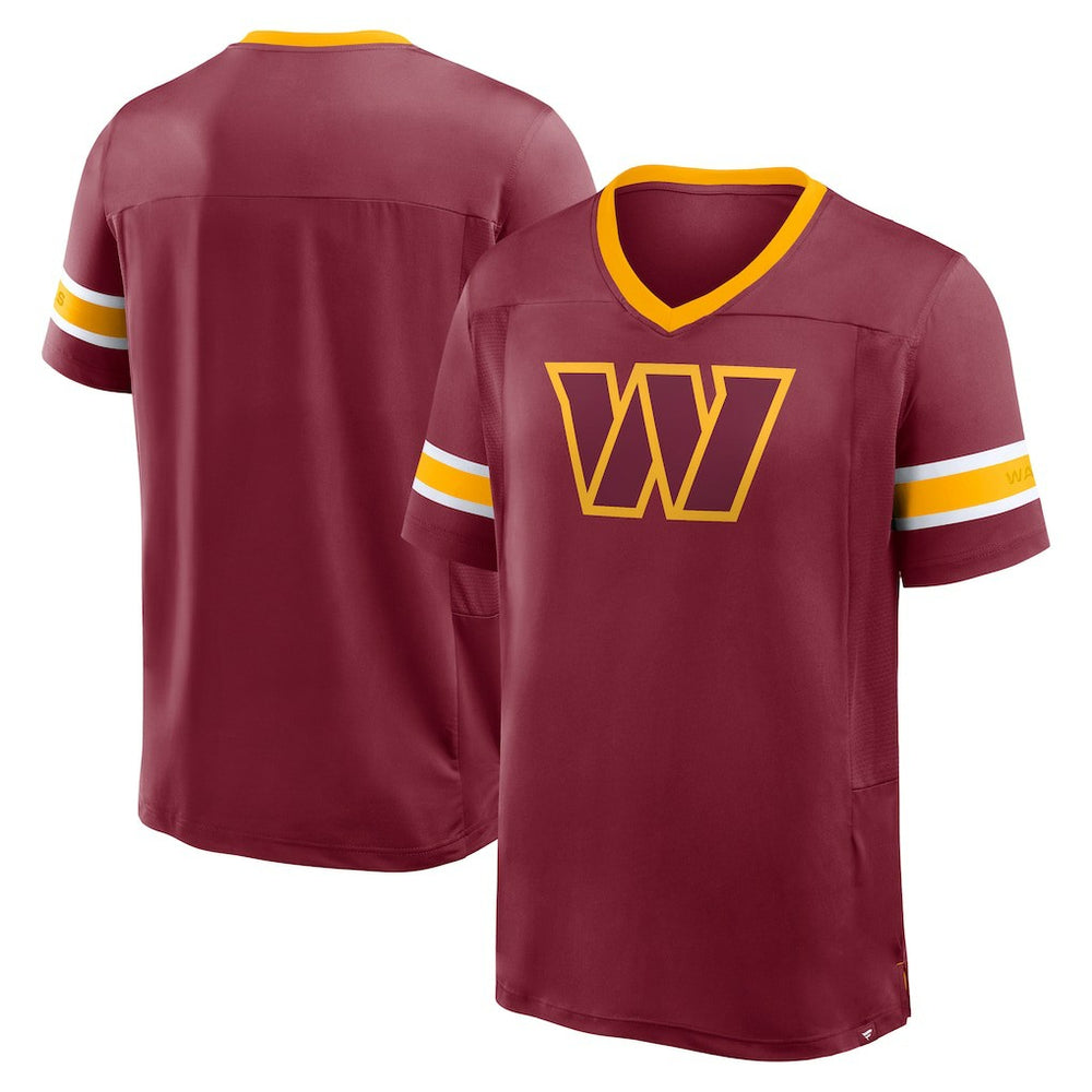 Washington Commanders Hometown Premium Hashmark V-Neck T-Shirt - Burgundy - Fanatics