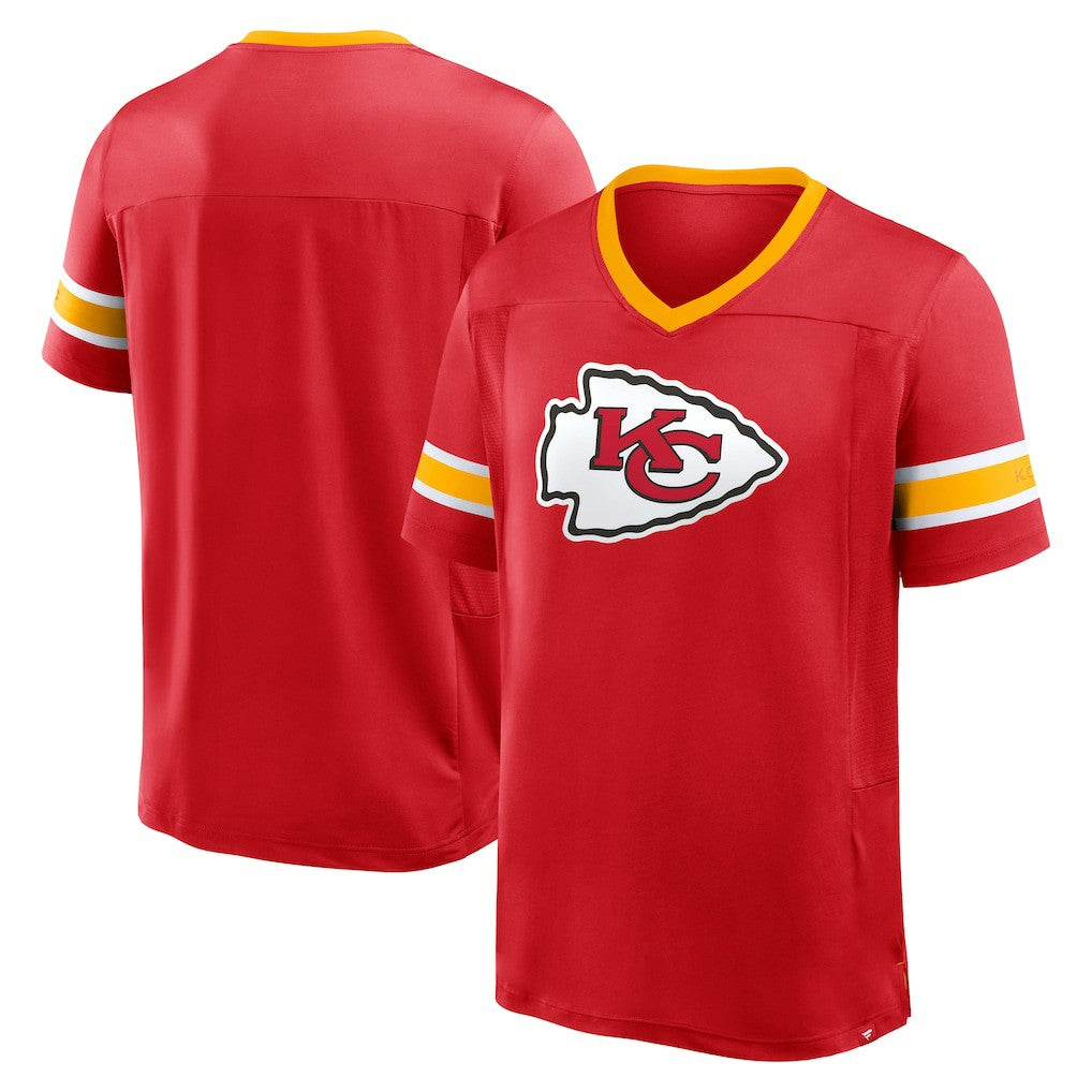 Kansas City Chiefs Hometown Premium Hashmark V-Neck T-Shirt - Red - Fanatics