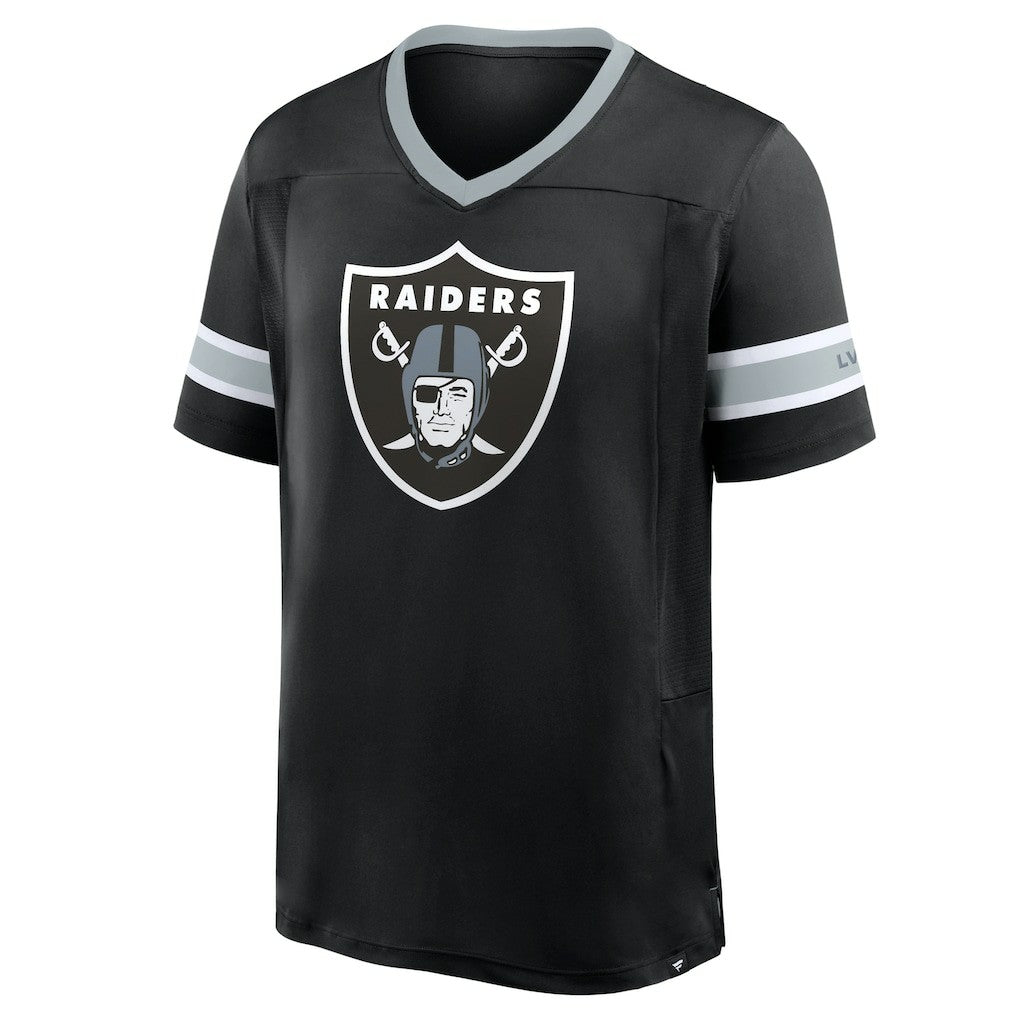Las Vegas Raiders Hometown Premium Hashmark V-Neck T-Shirt - Black - Fanatics