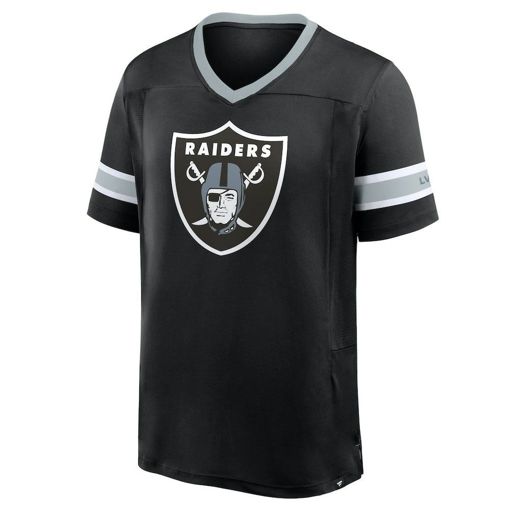 Las Vegas Raiders Hometown Premium Hashmark V-Neck T-Shirt - Black - Fanatics