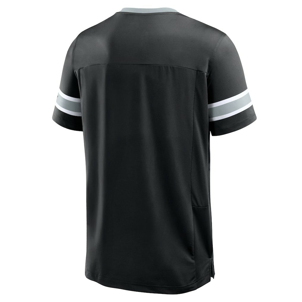 Las Vegas Raiders Hometown Premium Hashmark V-Neck T-Shirt - Black - Fanatics