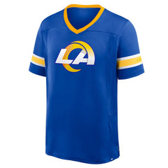 Los Angeles Rams Hometown Premium Hashmark V-Neck T-Shirt - Royal - Fanatics