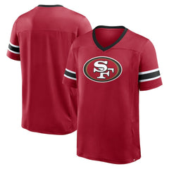 San Francisco 49ers Hometown Premium Hashmark V-Neck T-Shirt - Scarlet - Fanatics