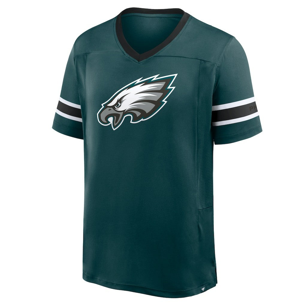 Philadelphia Eagles Hometown Premium Hashmark V-Neck T-Shirt - Midnight Green - Fanatics
