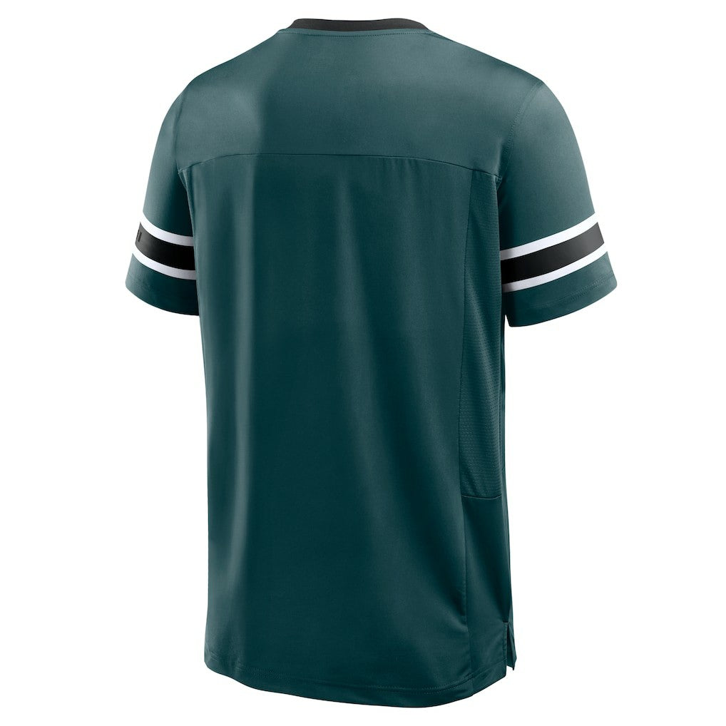 Philadelphia Eagles Hometown Premium Hashmark V-Neck T-Shirt - Midnight Green - Fanatics