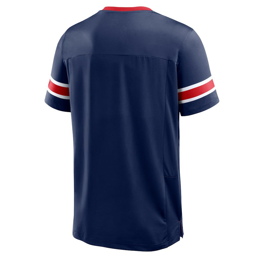 New England Patriots Hometown Premium Hashmark V-Neck T-Shirt - Navy - Fanatics