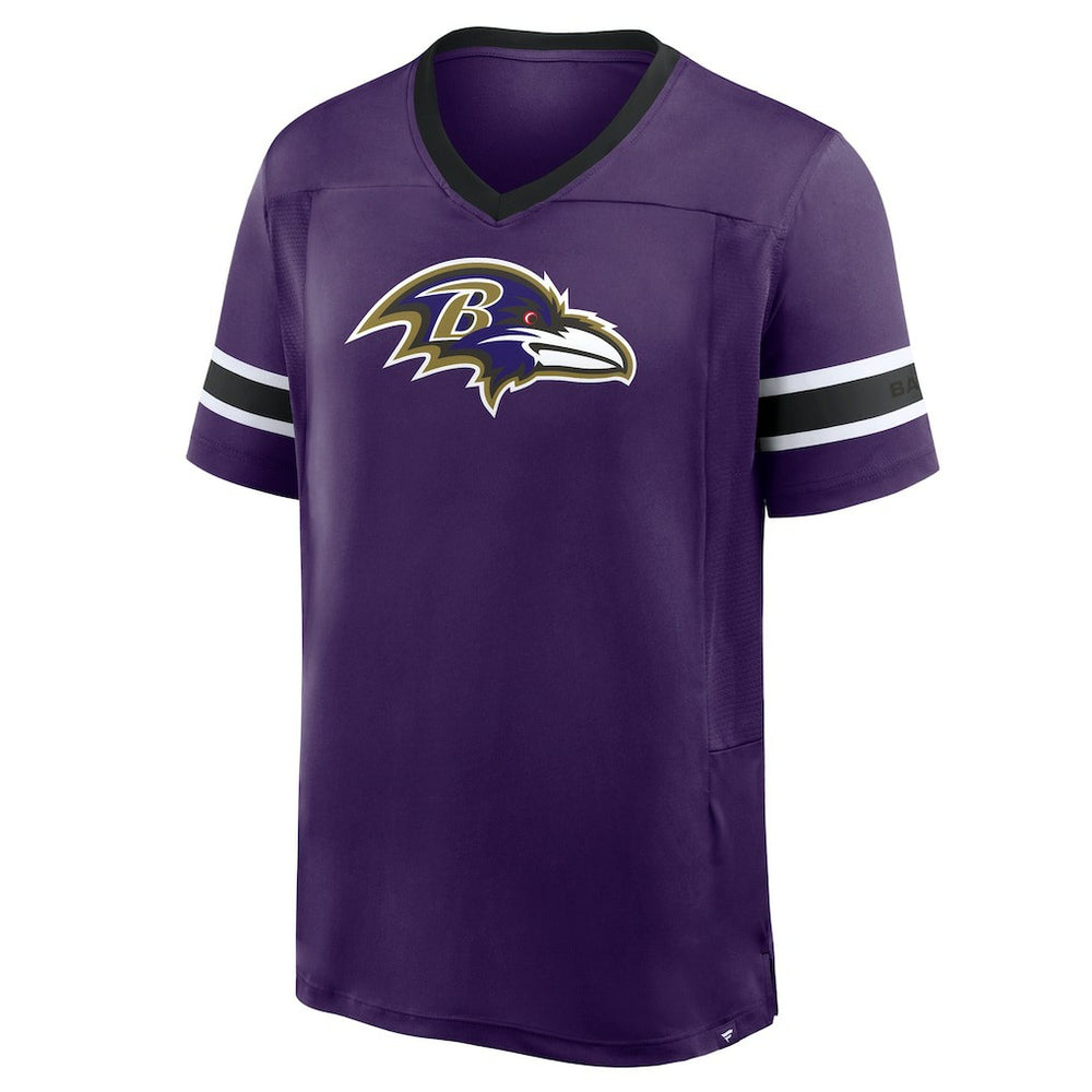 Baltimore Ravens Hometown Premium Hashmark V-Neck T-Shirt - Purple - Fanatics