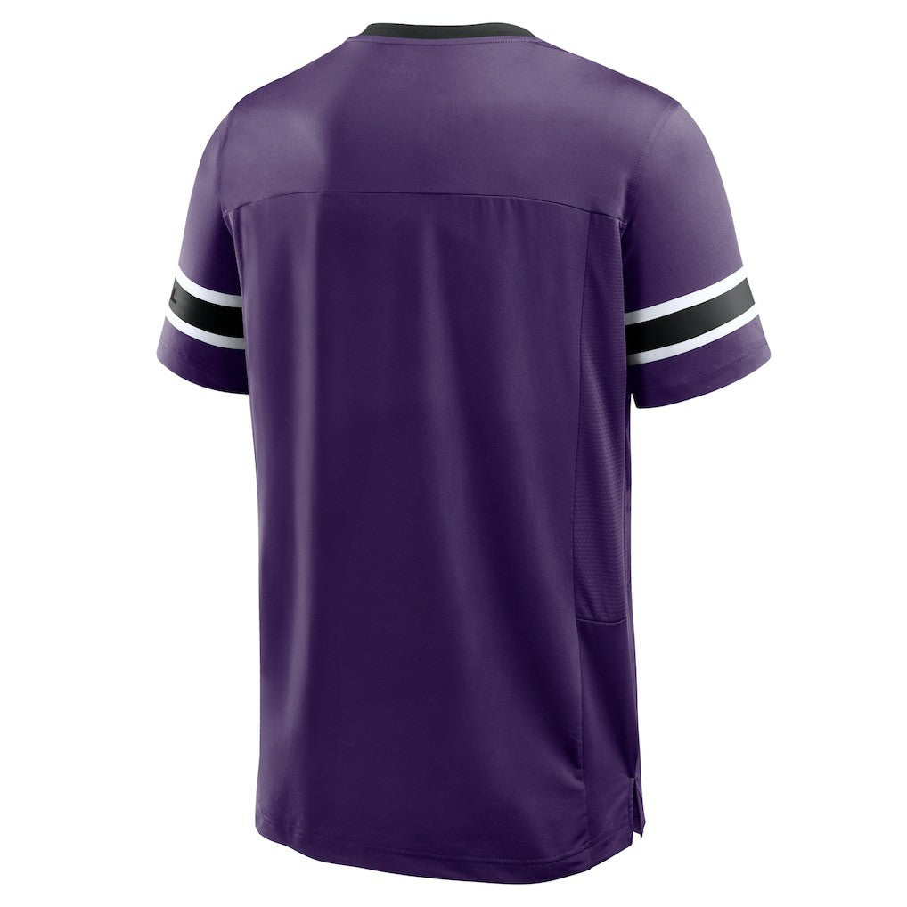 Baltimore Ravens Hometown Premium Hashmark V-Neck T-Shirt - Purple - Fanatics