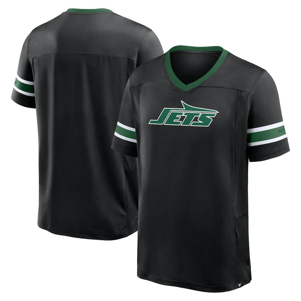 New York Jets Redzone Hashmark V-Neck T-Shirt - Black - Fanatics
