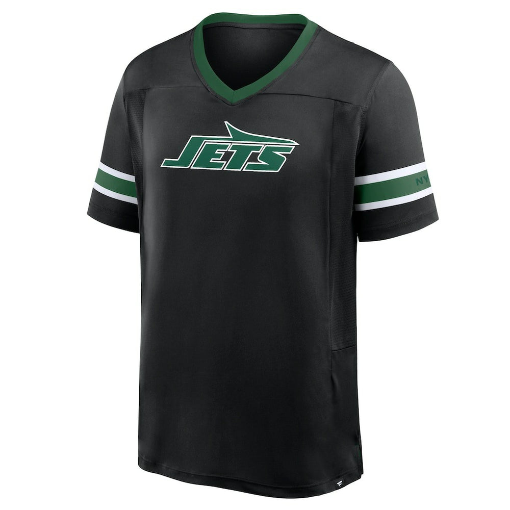 New York Jets Redzone Hashmark V-Neck T-Shirt - Black - Fanatics
