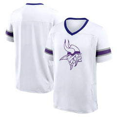 Minnesota Vikings Redzone Hashmark V-Neck T-Shirt - White - Fanatics