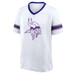 Minnesota Vikings Redzone Hashmark V-Neck T-Shirt - White - Fanatics
