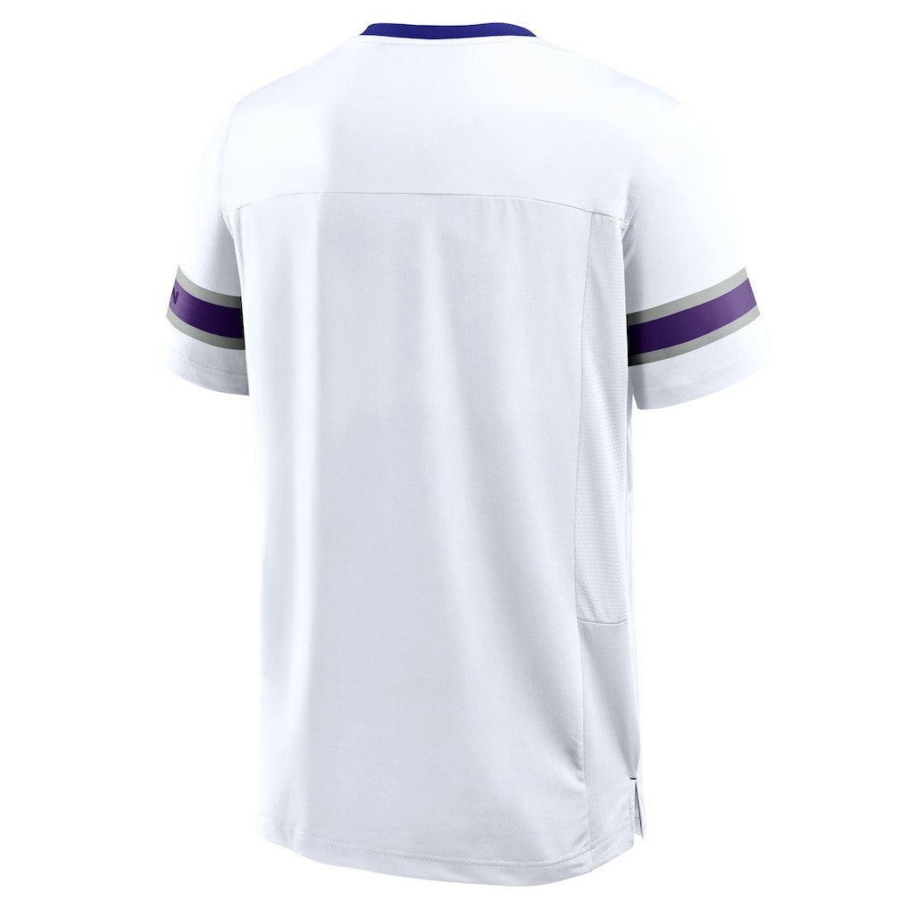 Minnesota Vikings Redzone Hashmark V-Neck T-Shirt - White - Fanatics