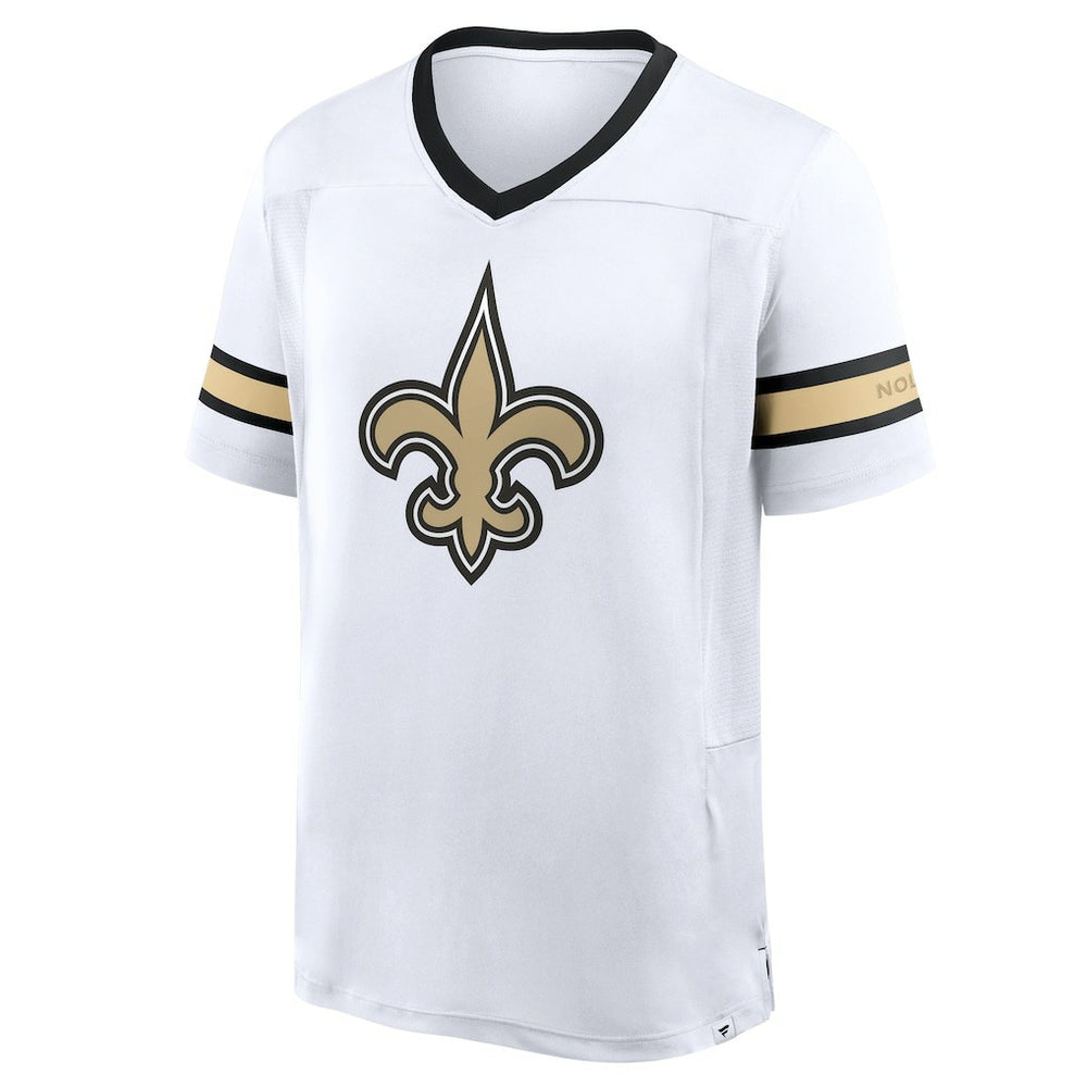 New Orleans Saints Redzone Hashmark V-Neck T-Shirt - White - Fanatics