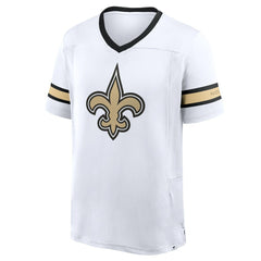 New Orleans Saints Redzone Hashmark V-Neck T-Shirt - White - Fanatics