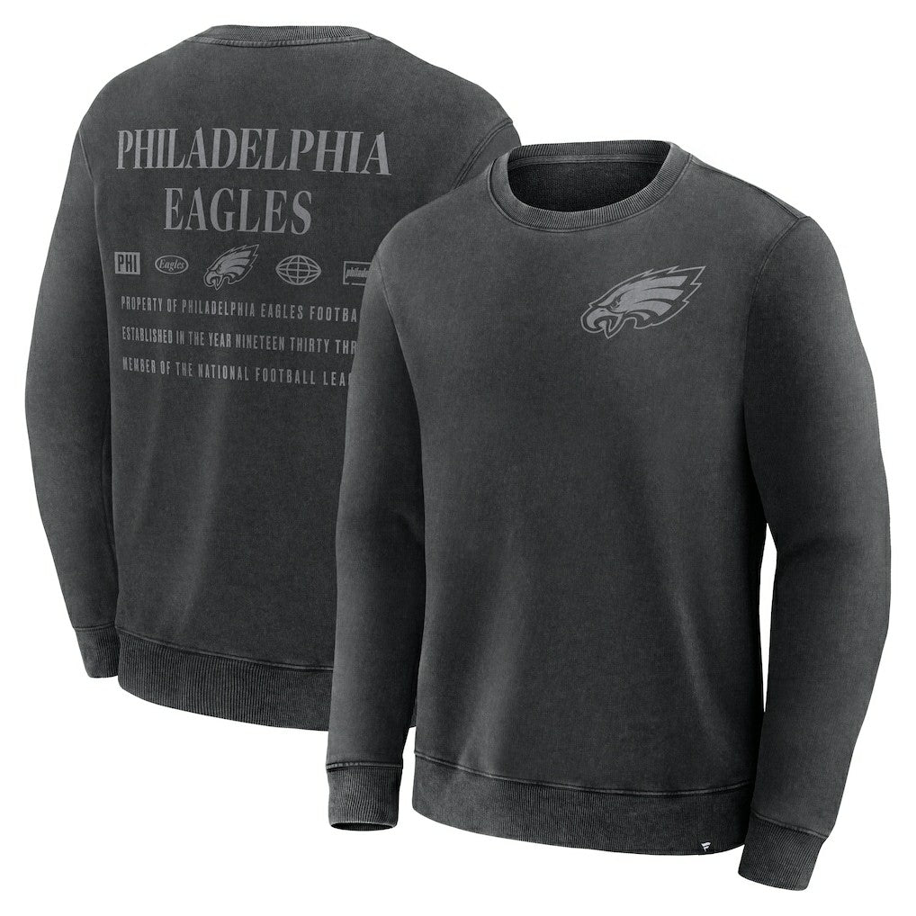 Philadelphia Eagles Deep Route Pullover Sweatshirt - Black - Fanatics