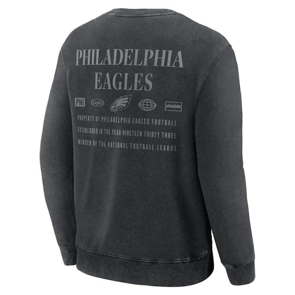 Philadelphia Eagles Deep Route Pullover Sweatshirt - Black - Fanatics