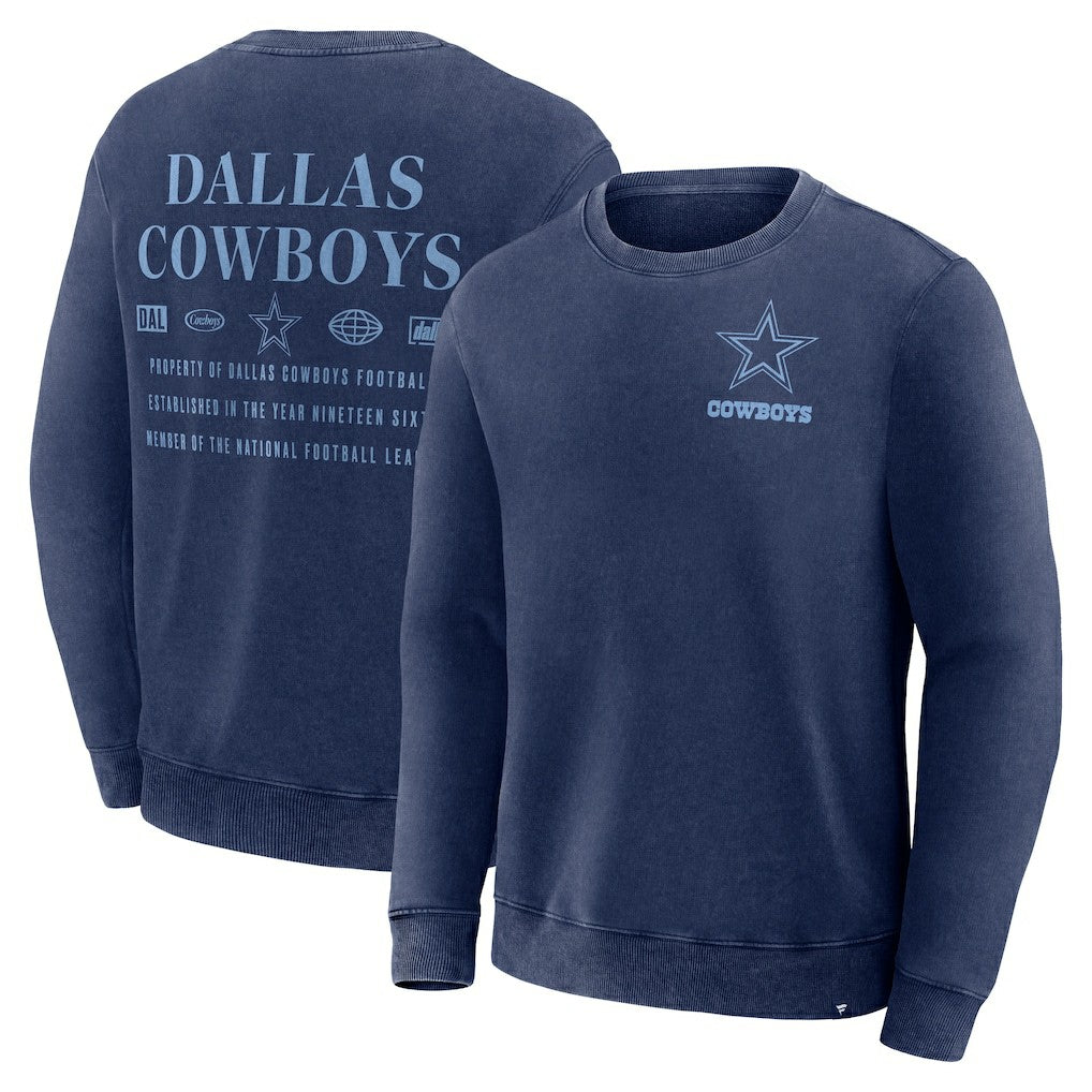 Dallas Cowboys Deep Route Pullover Sweatshirt - Navy - Fanatics