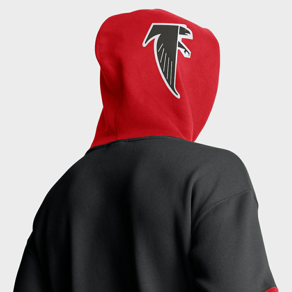 Atlanta Falcons Helmet Retro Pullover Hoodie - Black - Fanatics