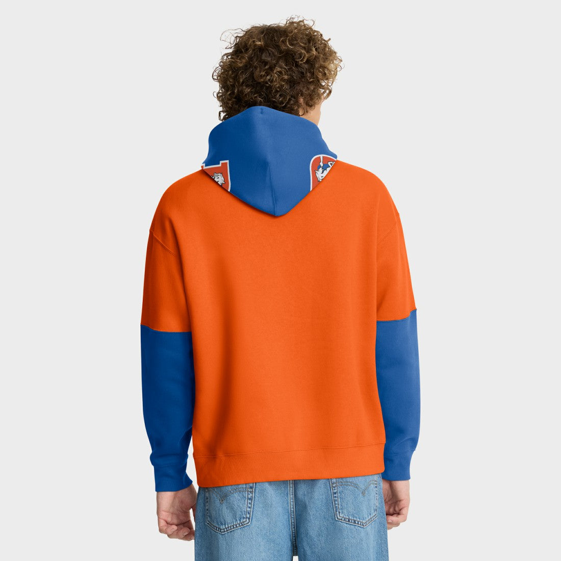 Denver Broncos Helmet Retro Pullover Hoodie - Orange - Fanatics