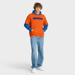 Denver Broncos Helmet Retro Pullover Hoodie - Orange - Fanatics