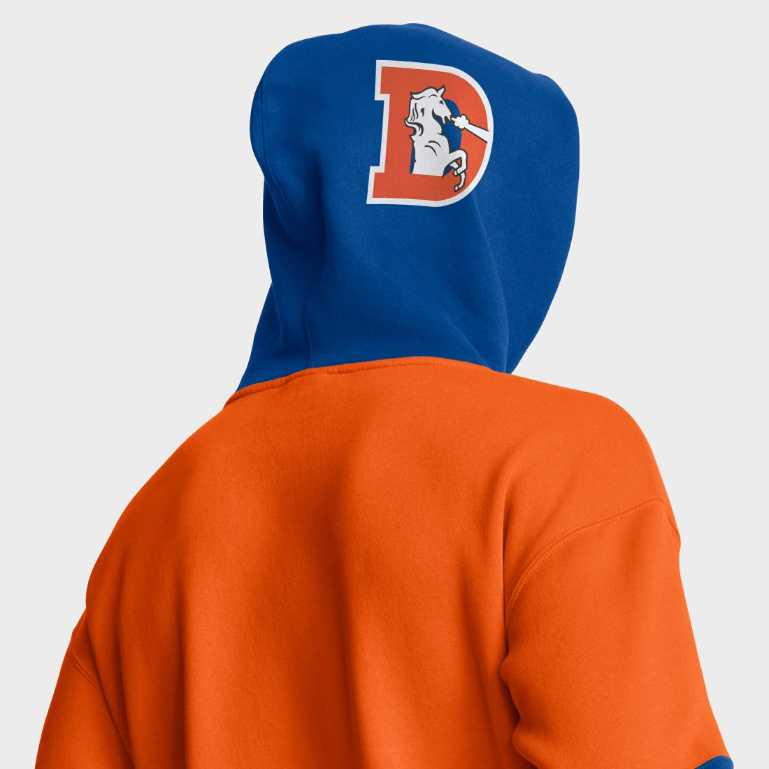 Denver Broncos Helmet Retro Pullover Hoodie - Orange - Fanatics