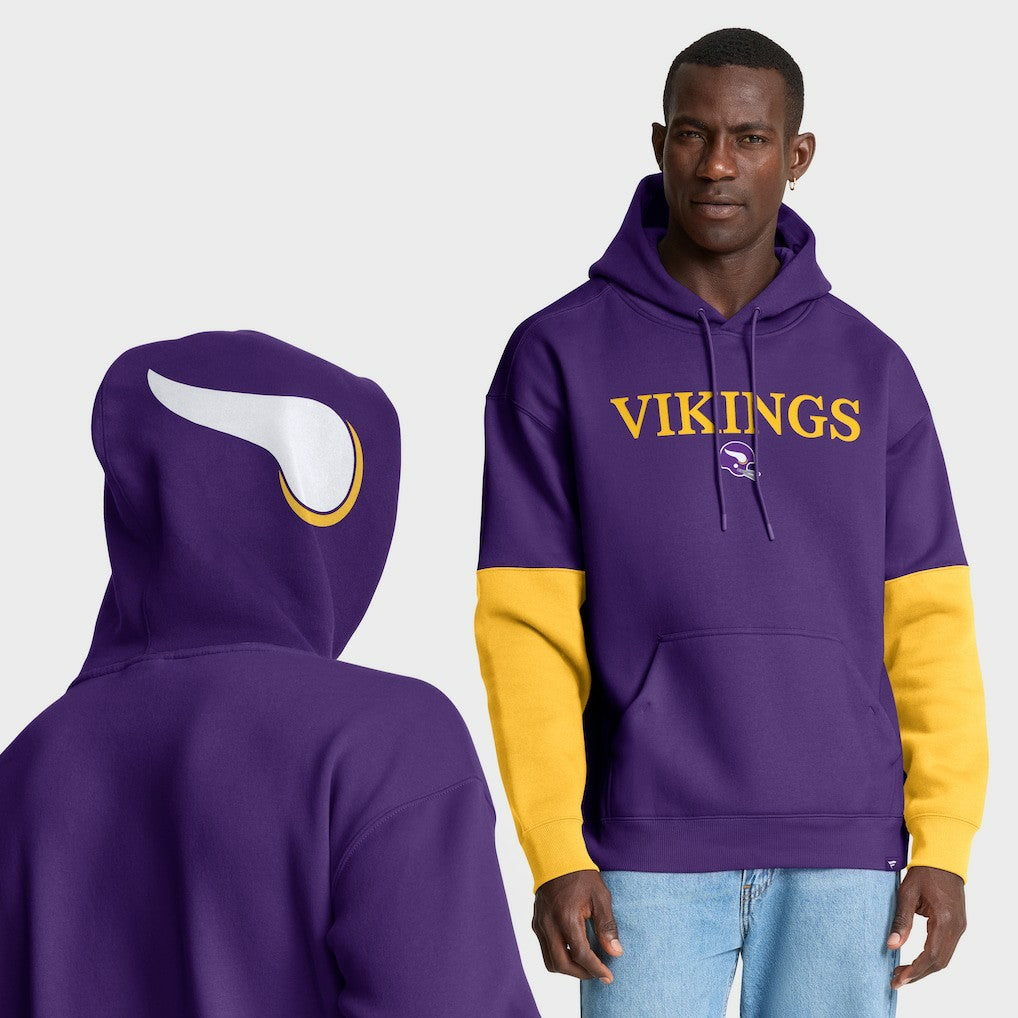Minnesota Vikings Helmet Retro Pullover Hoodie - Purple - Fanatics