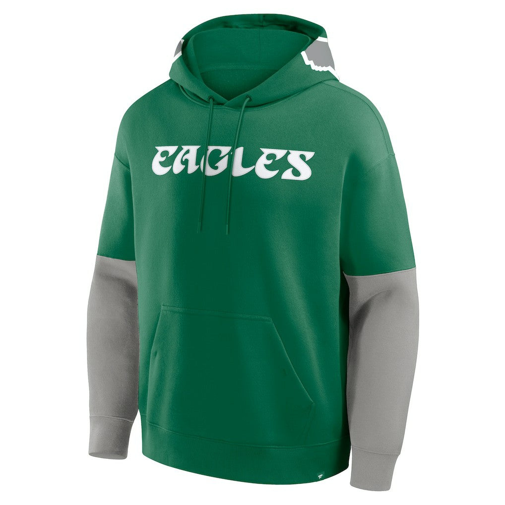 Philadelphia Eagles Helmet Retro Pullover Hoodie - Kelly Green - Fanatics