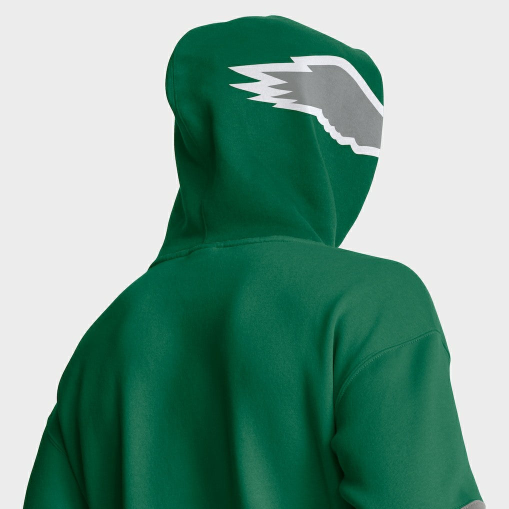 Philadelphia Eagles Helmet Retro Pullover Hoodie - Kelly Green - Fanatics