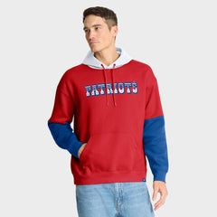 New England Patriots Helmet Retro Pullover Hoodie - Red - Fanatics