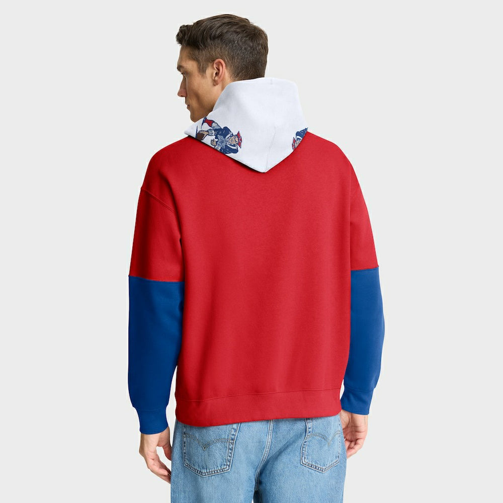 New England Patriots Helmet Retro Pullover Hoodie - Red - Fanatics