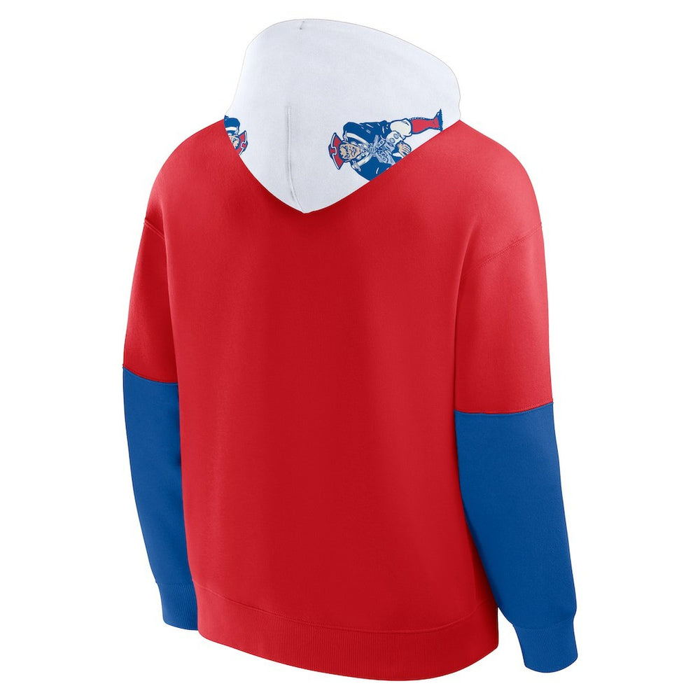 New England Patriots Helmet Retro Pullover Hoodie - Red - Fanatics