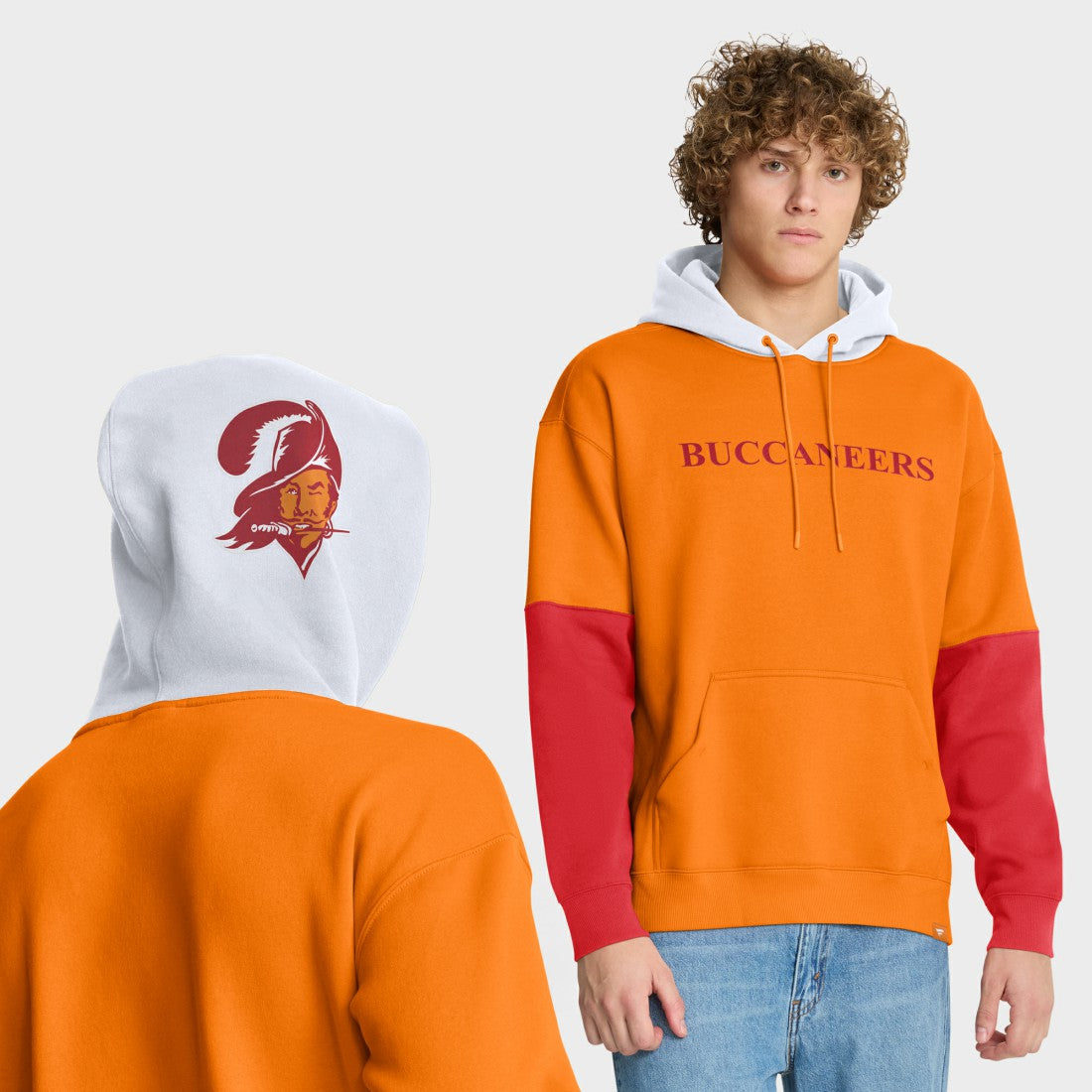 Tampa Bay Buccaneers Helmet Retro Pullover Hoodie - Tan - Fanatics