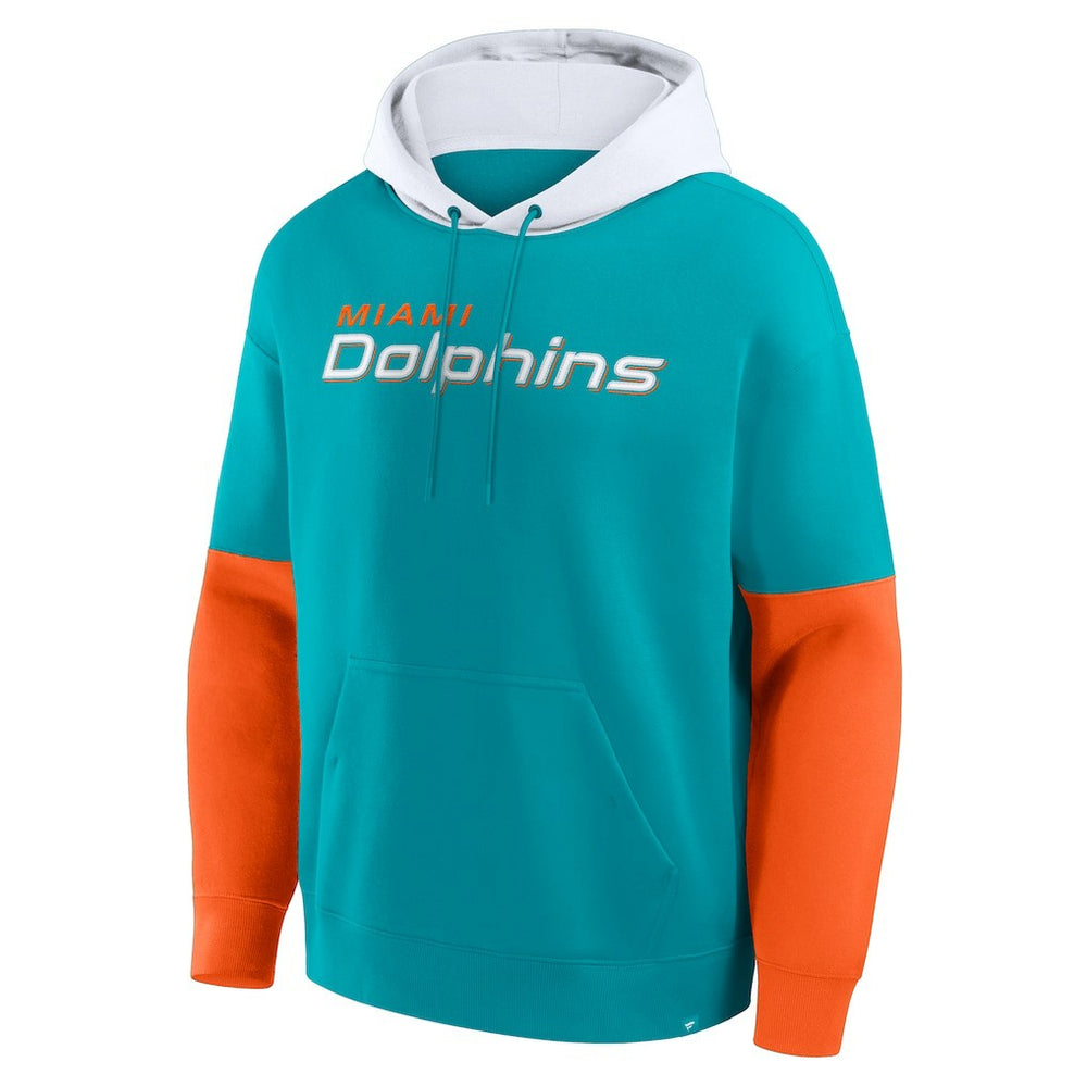 Miami Dolphins Helmet Pullover Hoodie - Aqua - Fanatics