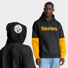 Pittsburgh Steelers Helmet Pullover Hoodie - Black - Fanatics
