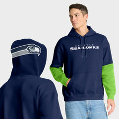 Seattle Seahawks Helmet Pullover Hoodie - College Navy - Fanatics