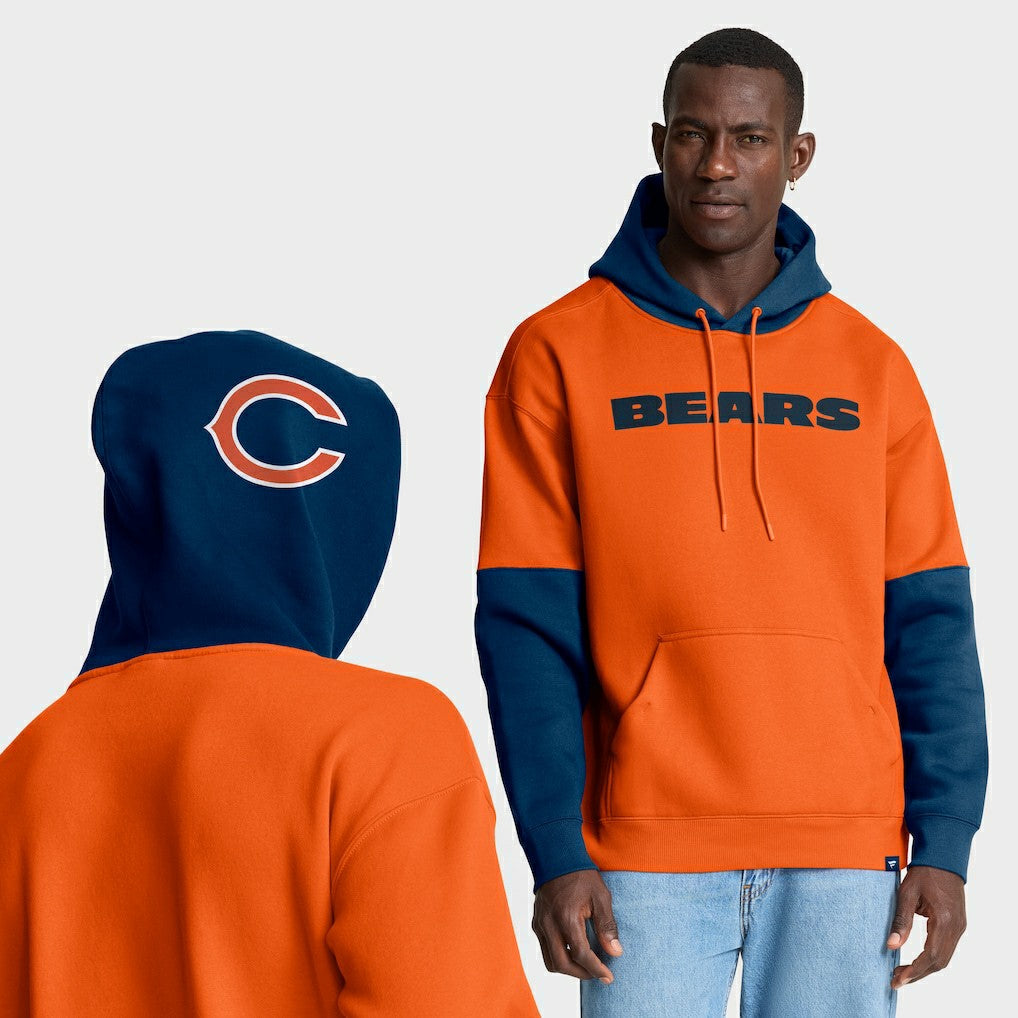 Chicago Bears Helmet Pullover Hoodie - Orange - Fanatics