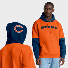 Chicago Bears Helmet Pullover Hoodie - Orange - Fanatics